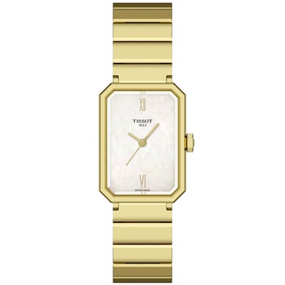 Tissot SRV 30mm T160.110.33.113.00 Beyaz Sedef Kadran Altın Bileklik - Marmaris Gold Center