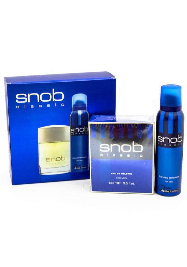 Snob Classic Erkek Parfüm EDT 100 ML + Deodorant 150 ML 2'li Set Satın AL