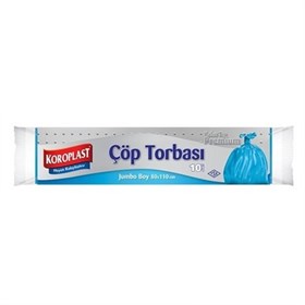 Koroplast Jumbo Boy Extra Dayanaklı Çöp Torbası 10'lu 80x110 cm