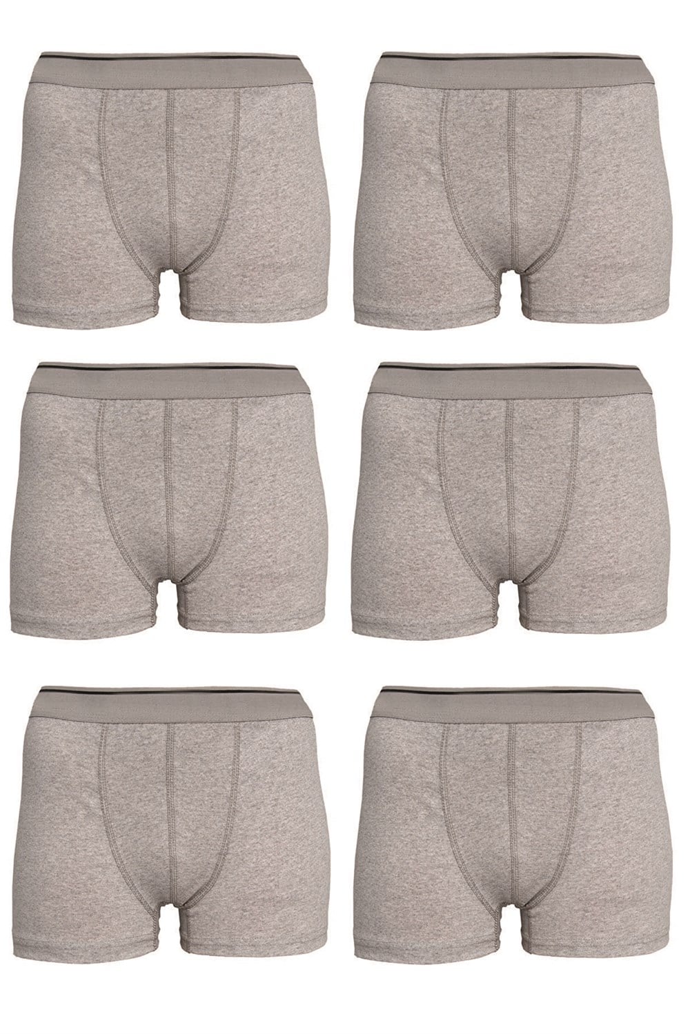 Erkek Gri Likralı Boxer 6'lı Paket