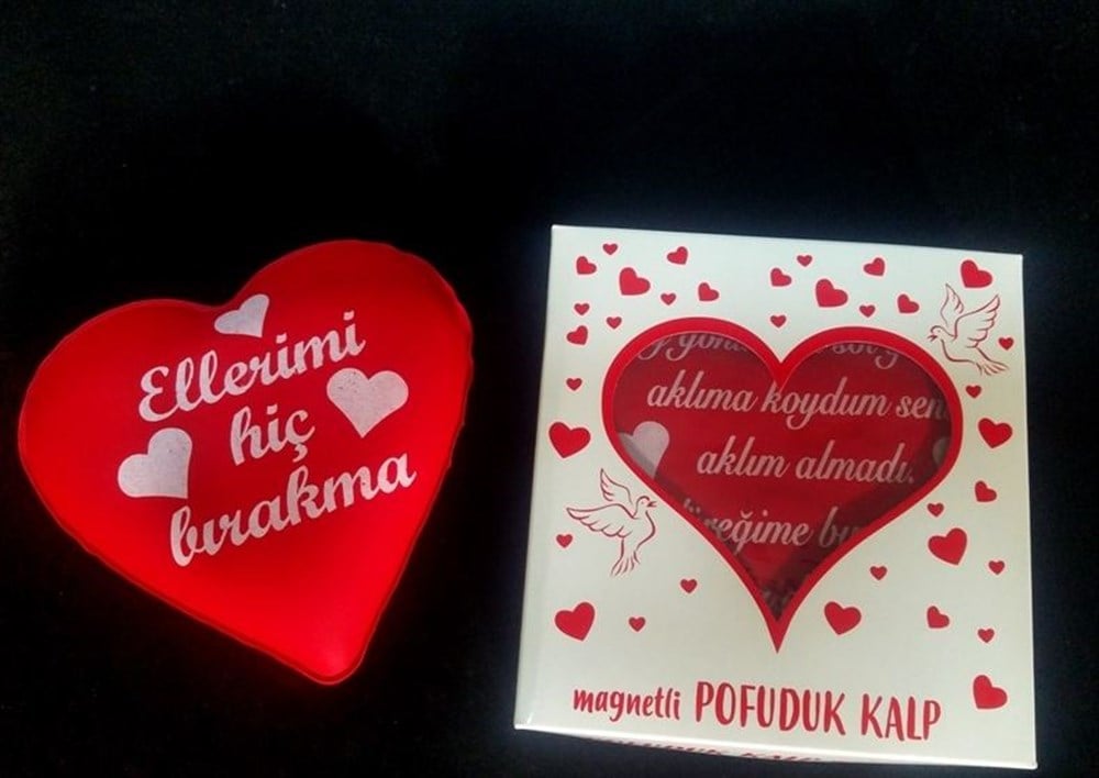 Sevgililer Günü Özel Hediyesi Magnetli Pofuduk Kalp