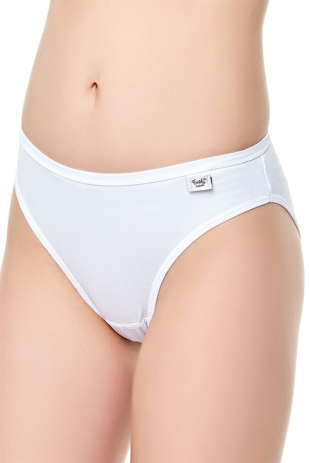 Tutku Kadın Elastan Düz Bikini Külot 12'li Paket