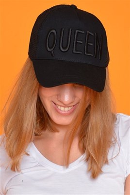 Siyah Queen Arkadan Ayarlanabilir Şapka