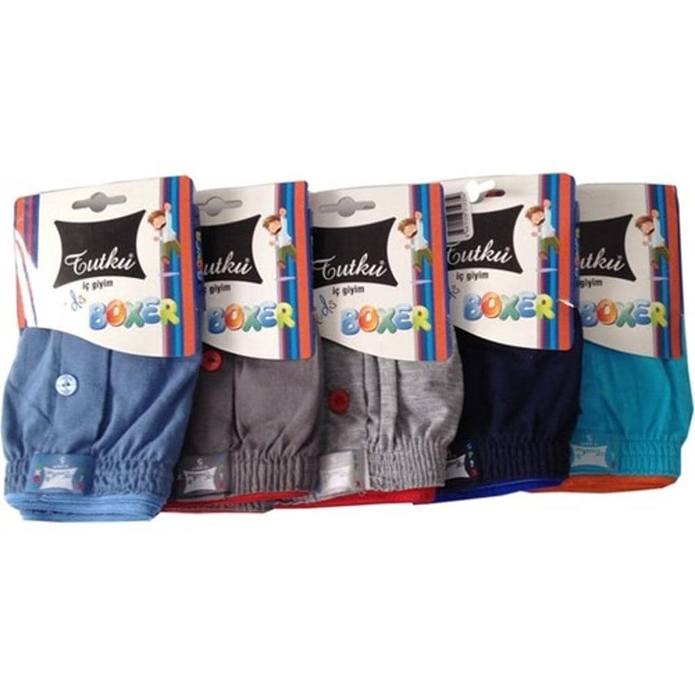 3'lü Paket Tutku Marka Pamuklu Havlubel Erkek Çocuk Boxer