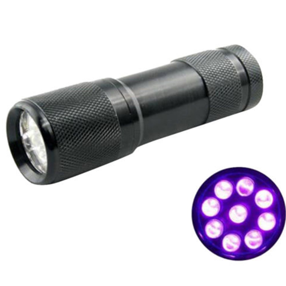 9 LEDli Ultraviyole Fener