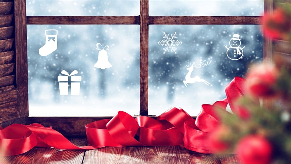 Yılbaşı Temalı Duvar Süsü Stickerı Yeni Yıl Çıkartması