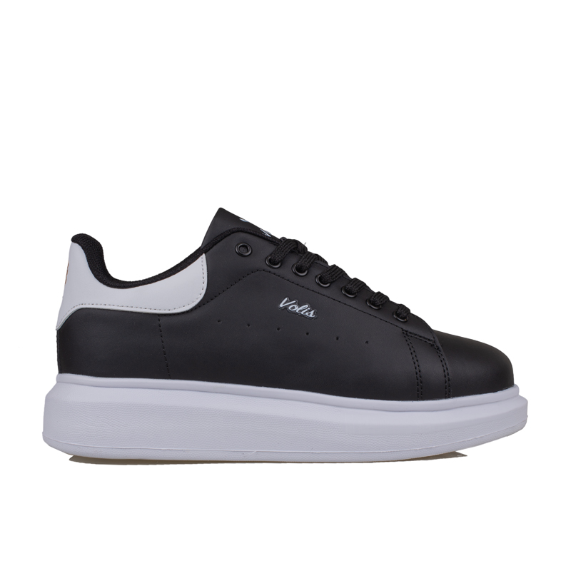 M2S Siyah-Beyaz Momp Erkek Memory Foam Taban Sneaker