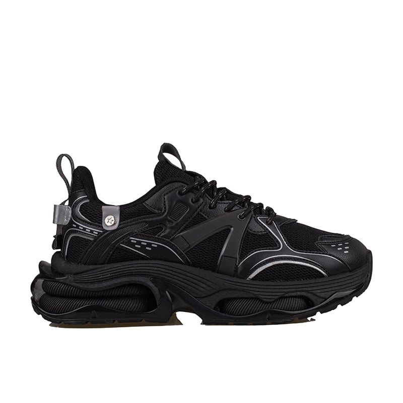 M2S Siyah Kalın Taban Enjeksiyon Erkek Spor Ayakkabı