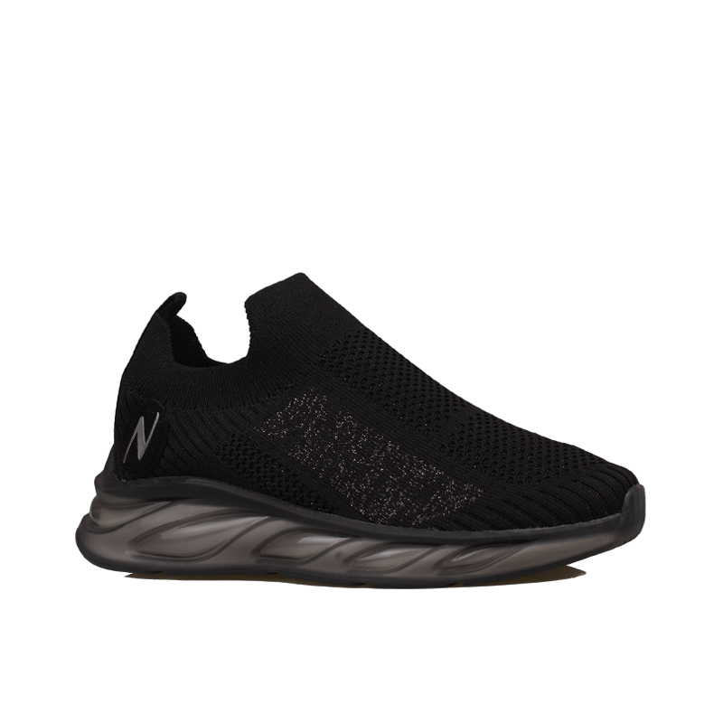 M2S Siyah Marla Kadın Lastikli Ortopedik Sneaker