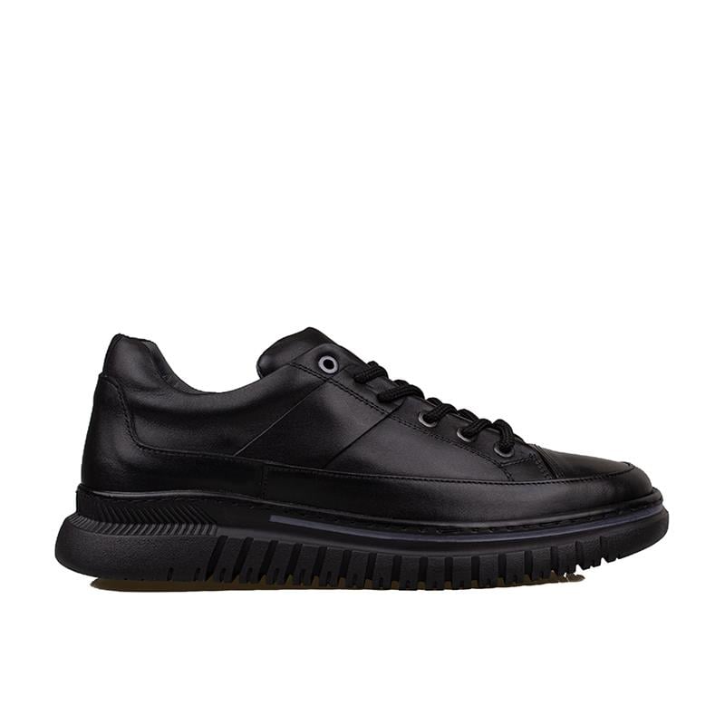 Slayka Siyah Charisma Leather Erkek Bağcıklı Casual Ayakkabı