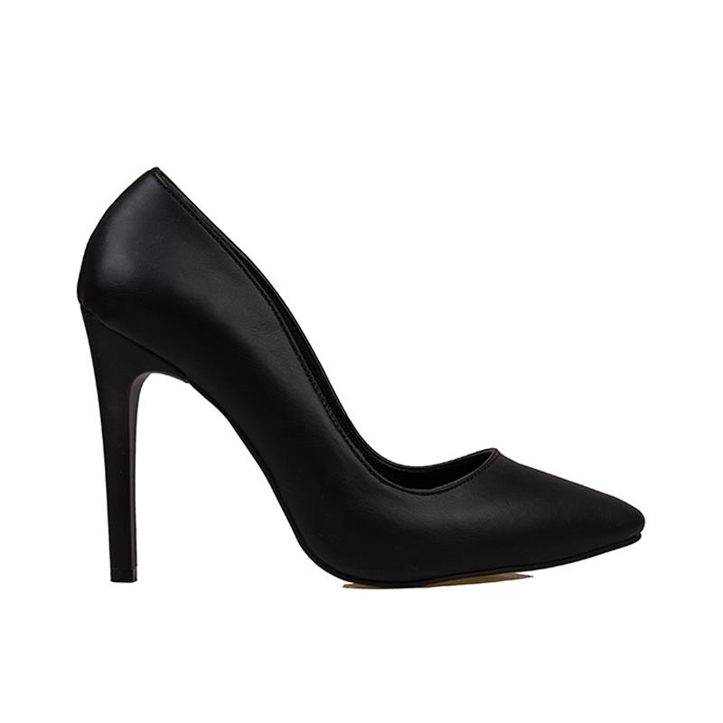 Trend Adımlar Siyah Kadın İnce Topuklu Sivri Burun Stiletto