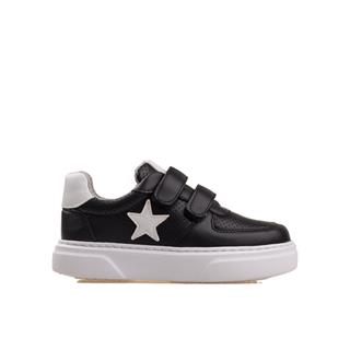 M2SM2S Siyah-Beyaz Kalın Taban Cırtlı Çocuk Sneaker