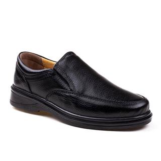 M2SM2S Siyah Erkek Comfort Taban Geniş Burun Bağcıksız Ayakkabı