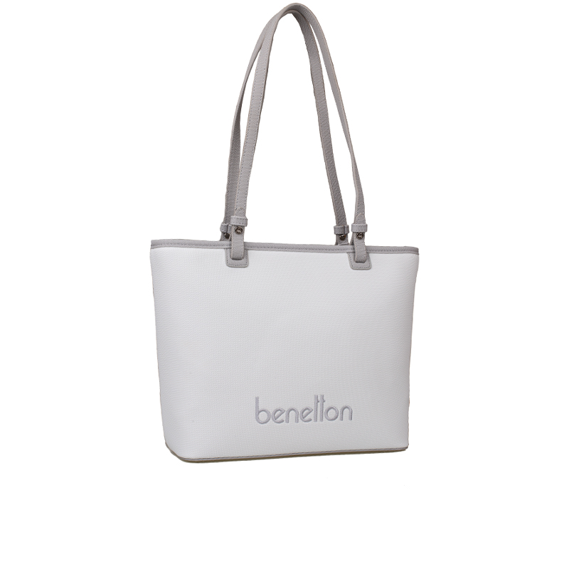 Benetton Beyaz Kadın Nano Büyük Boy Kol Çantası BNT 1583