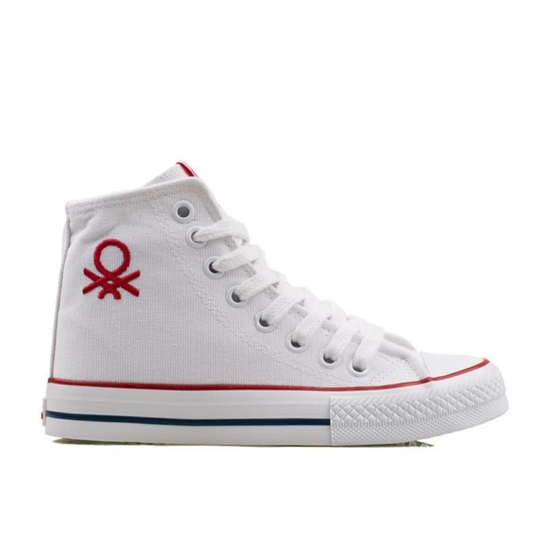 BenettonBenetton Beyaz Uzun Keten Erkek Sneaker