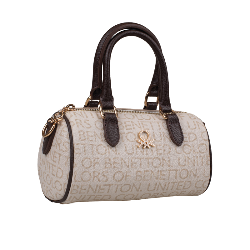 Benetton Kahverengi Monogram Kadın Kol Çantası BNT 1805