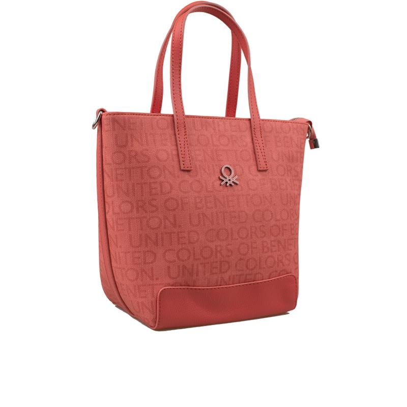Benetton Mercan Monogram Eskitme Kadın El Çantası BNT 1331