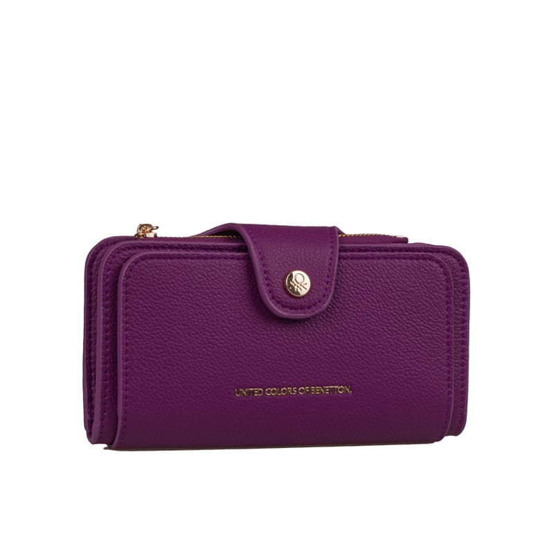 Benetton Mürdüm Sofline Kadın Deri Geniş Cüzdan BNT 1443