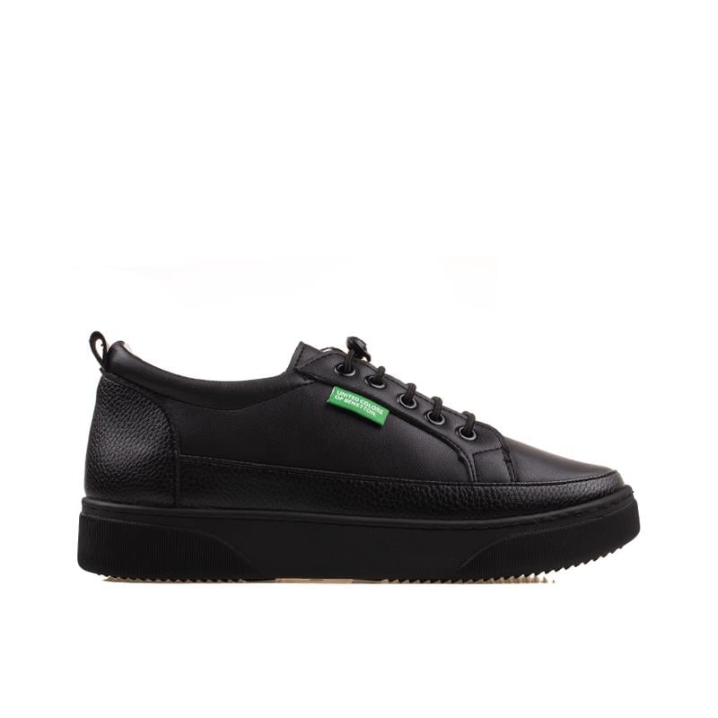 BenettonBenetton Siyah Yumuşak Deri Kadın Sneaker BN 30366