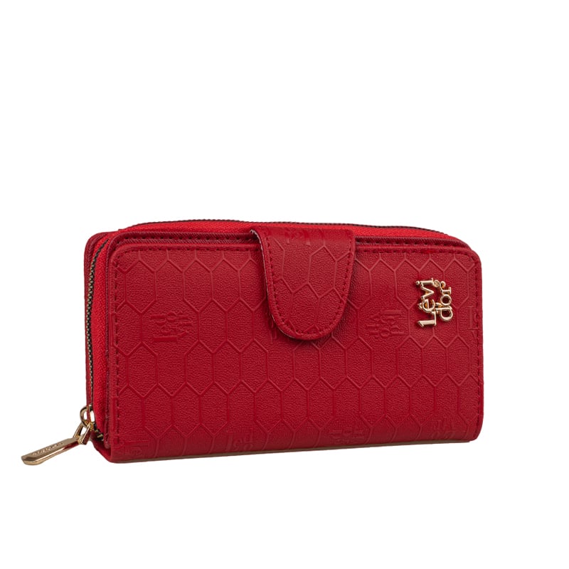 Levidor Kırmızı Kapaklı Kadın Monogram Cüzdan