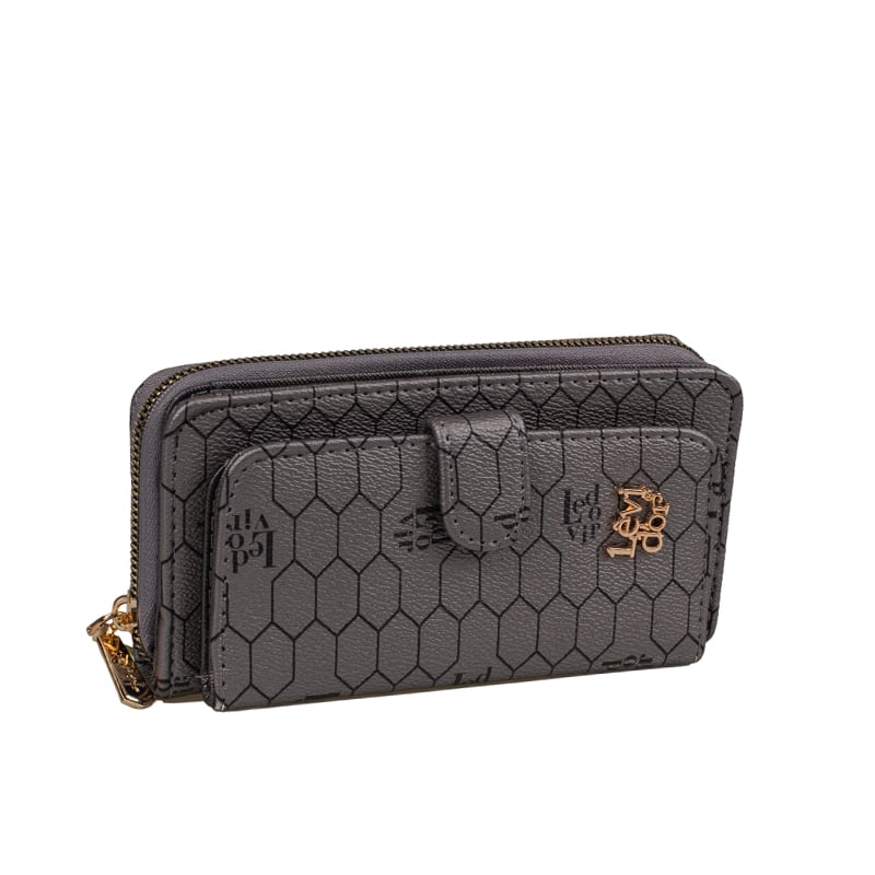 Levidor Platin Kapaklı Kadın Lisans Baskılı Cüzdan