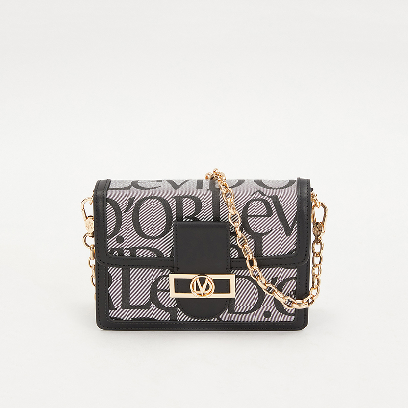 Levidor Siyah Çift Askılı Kadın Premium Çapraz Çanta