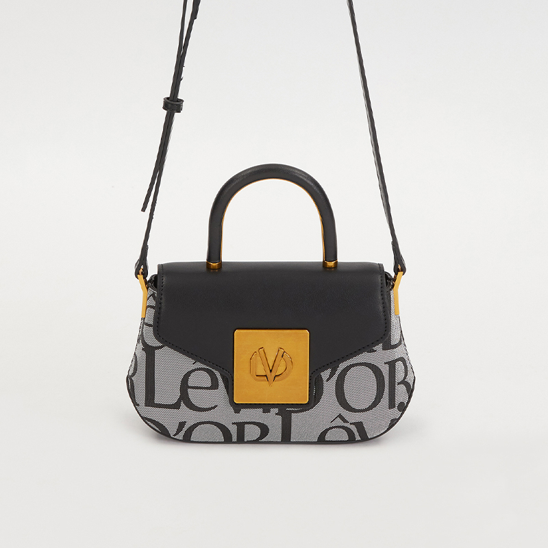 Levidor Siyah Lisans Baskılı Kadın Casual El Çantası