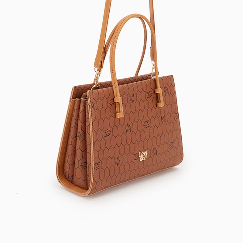 Levidor Taba Petek Baskılı Üç Gözlü Kadın El Çantası