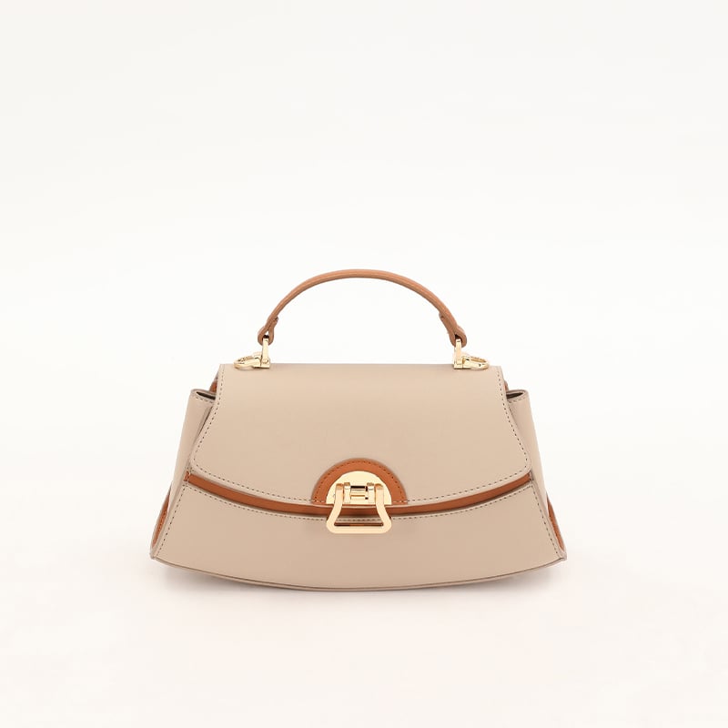 Levidor Vizon Camel Oval Kadın El Çantası