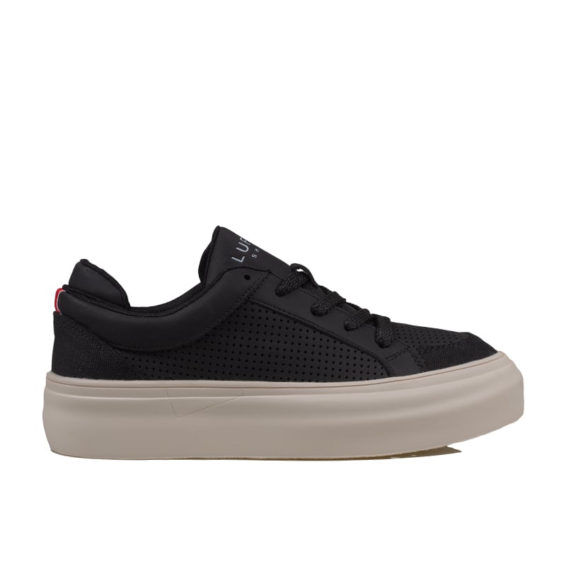 Lufian Siyah Allan Eskitme Model Erkek Sneaker