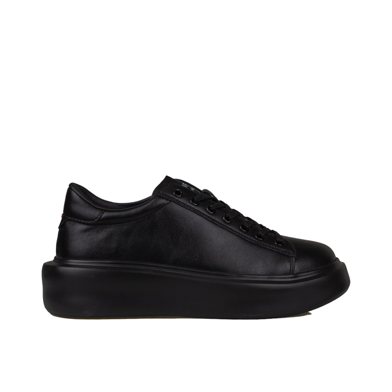 Lufian Siyah Grace Kalın Taban Deri Sneaker