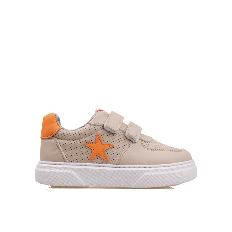 M2SM2S Krem Kalın Taban Cırtlı Çocuk Sneaker
