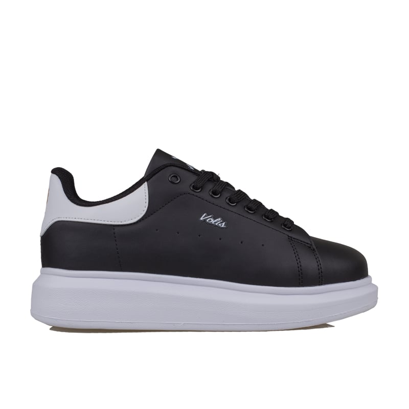 M2S Siyah-Beyaz Momp Erkek Memory Foam Taban Sneaker