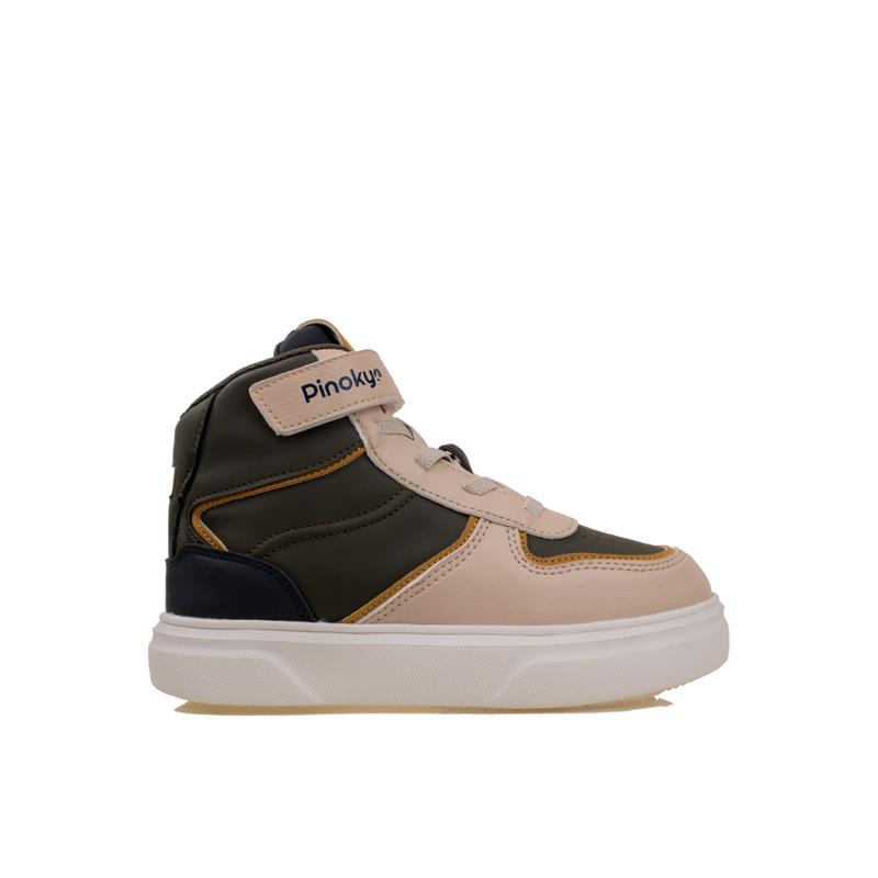 PinokyoPinokyo Haki Memory Foam Hafif Çocuk Boğazlı Sneaker