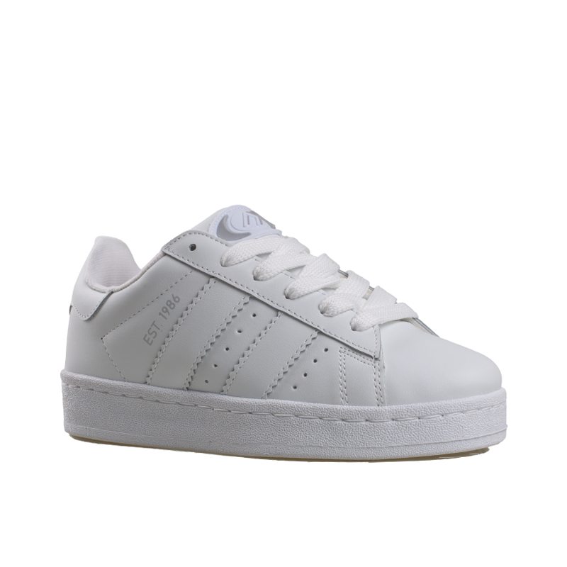 Trend Adımlar Beyaz Düz Çizgili Tarz Unisex Sneaker