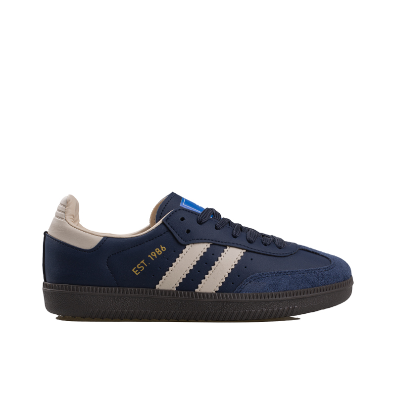 Trend Adımlar Lacivert Retro Deri Süet Detaylı Spor Ayakkabı