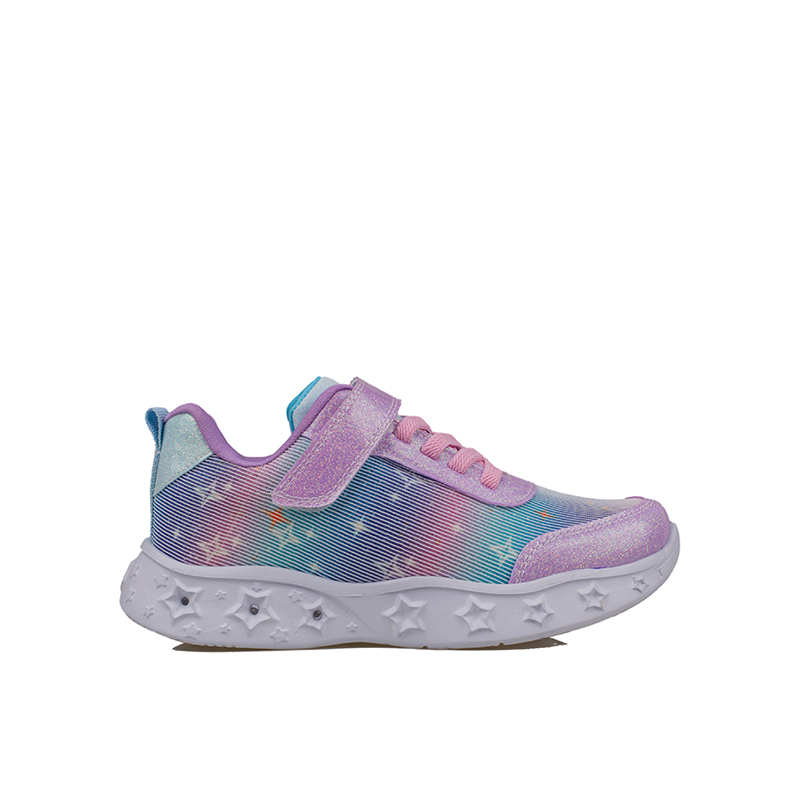 Trend Adımlar Pembe Simli Saten Kız Çocuk Sneaker