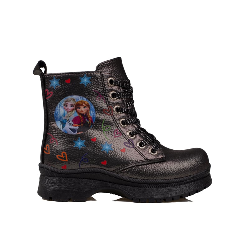 Trend AdımlarTrend Adımlar Platin Parlak Desen Kız Çocuk Yarım Postal Bot