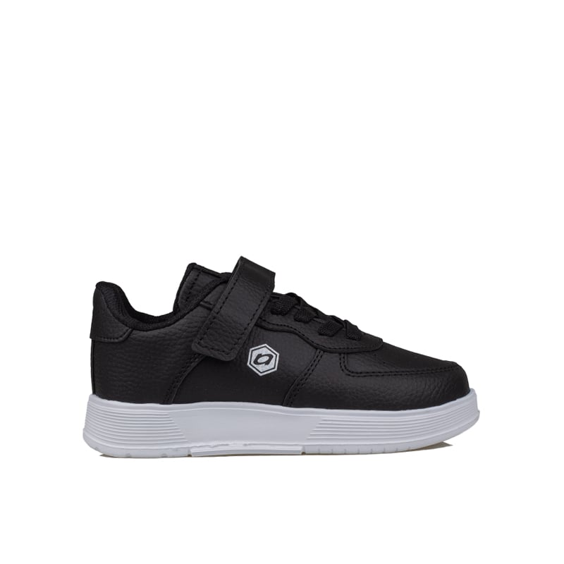 Trend Adımlar Siyah-Beyaz Unisex Çocuk Cırt Cırtlı Günlük Sneaker