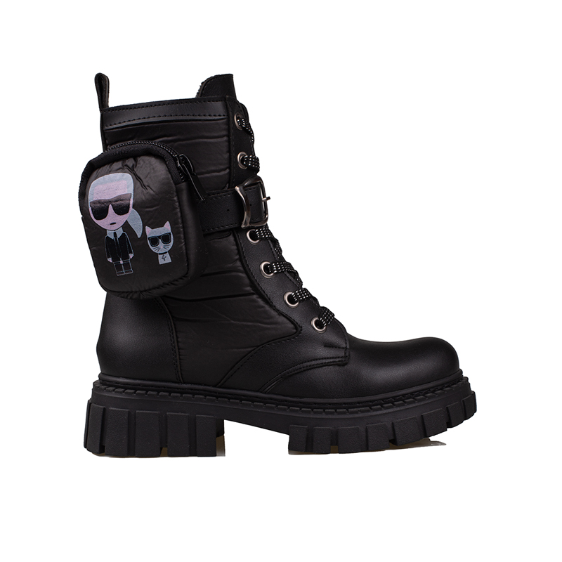 Trend AdımlarTrend Adımlar Siyah Cüzdan Detaylı Kız Çocuk Postal Bot