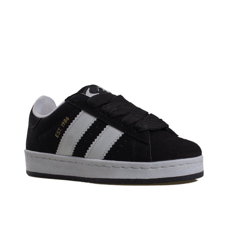 Trend Adımlar Siyah Düz Çizgili Tarz Unisex Sneaker