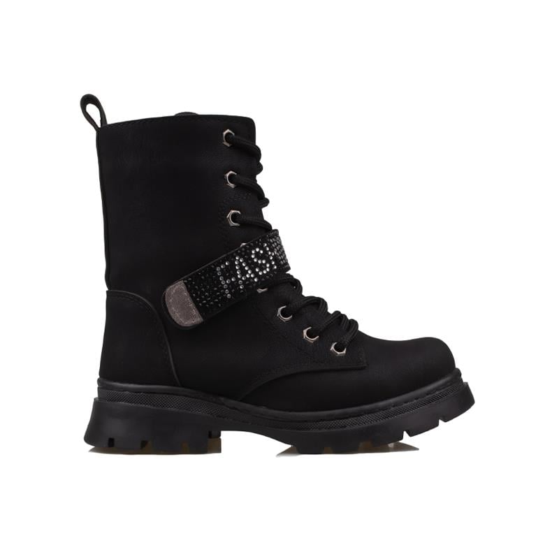 Trend AdımlarTrend Adımlar Siyah Mat Fashion Kız Çocuk Fermuarlı Postal Bot