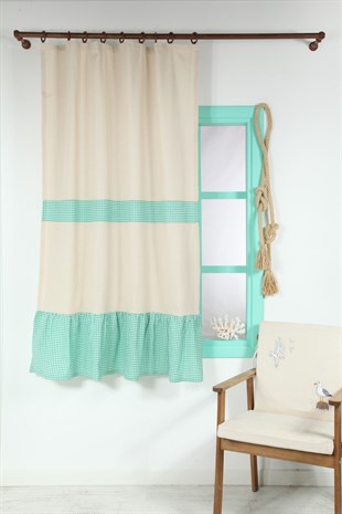 Natural Curtain Pleated Vintage Pink 200x185 Cm