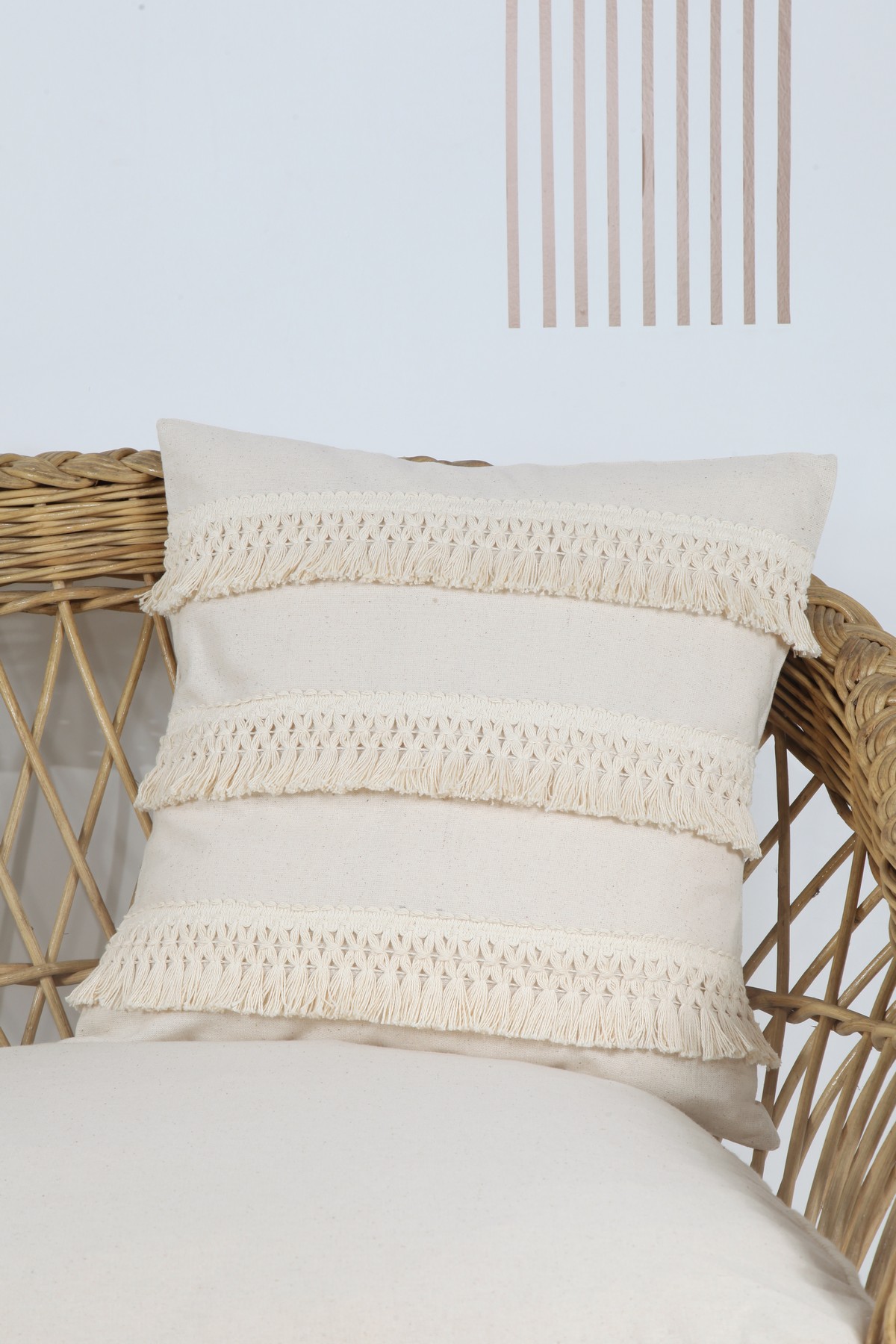 Bohem Cushion Cover Fringed 45x45 Cm