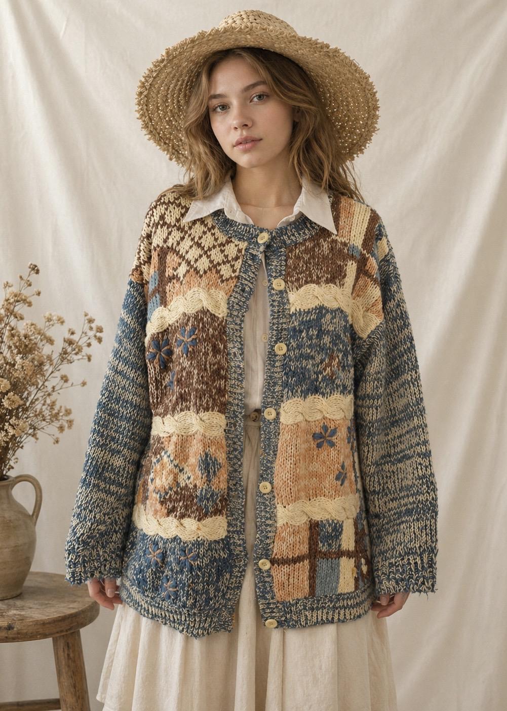 90lar İşlemeli Hırka