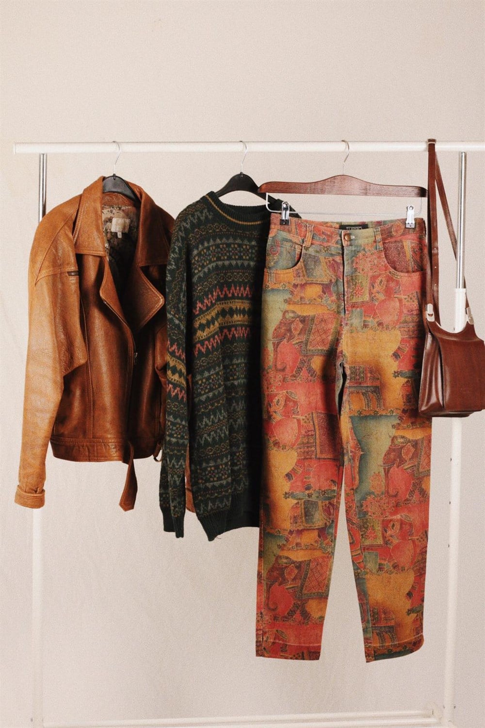 80's Patterned Denim Pants