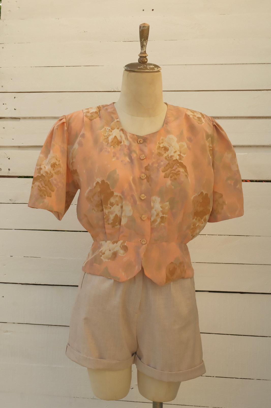 80ler Peplum Gömlek