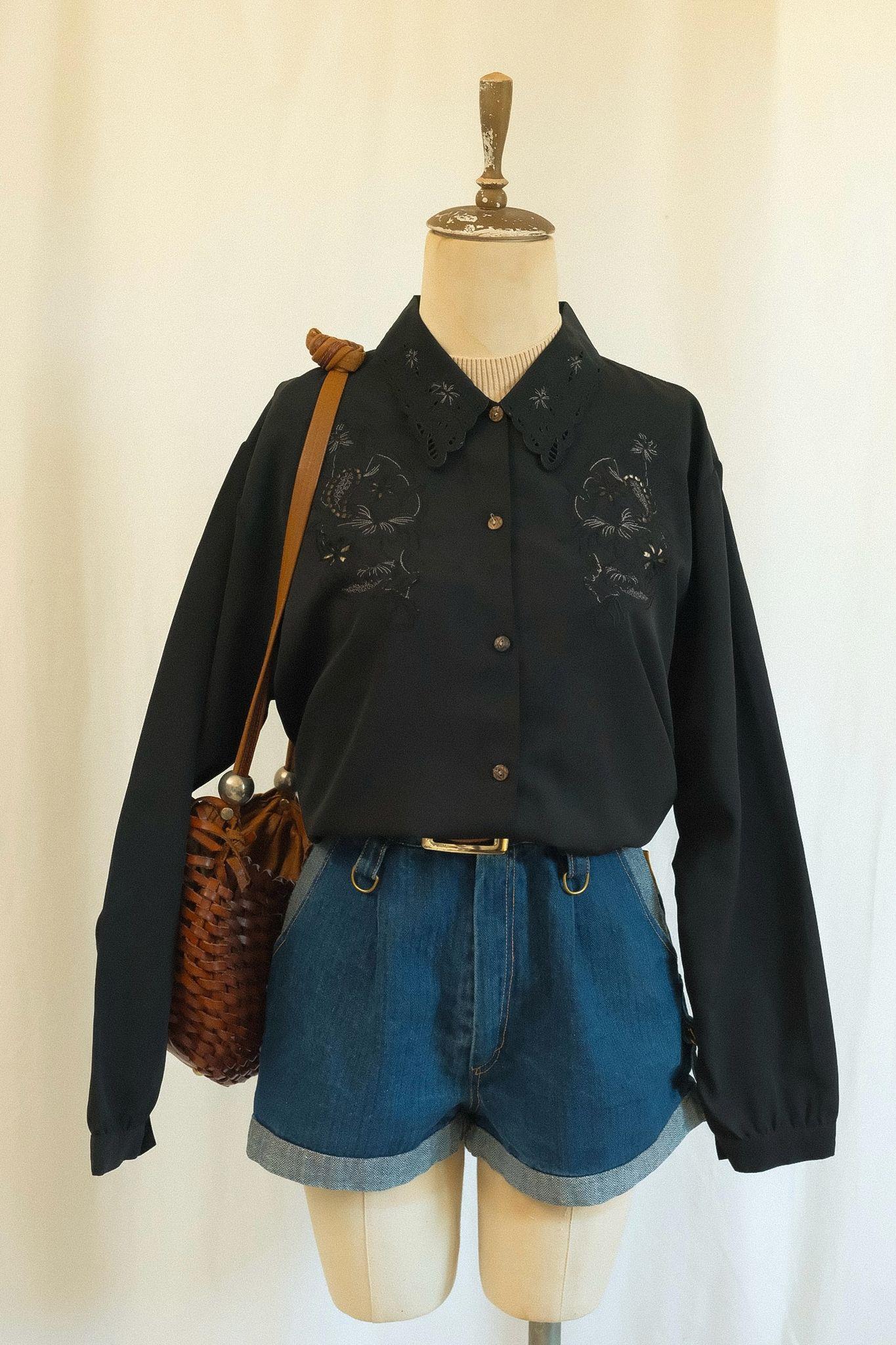 80ler Siyah Delikişi Gömlek