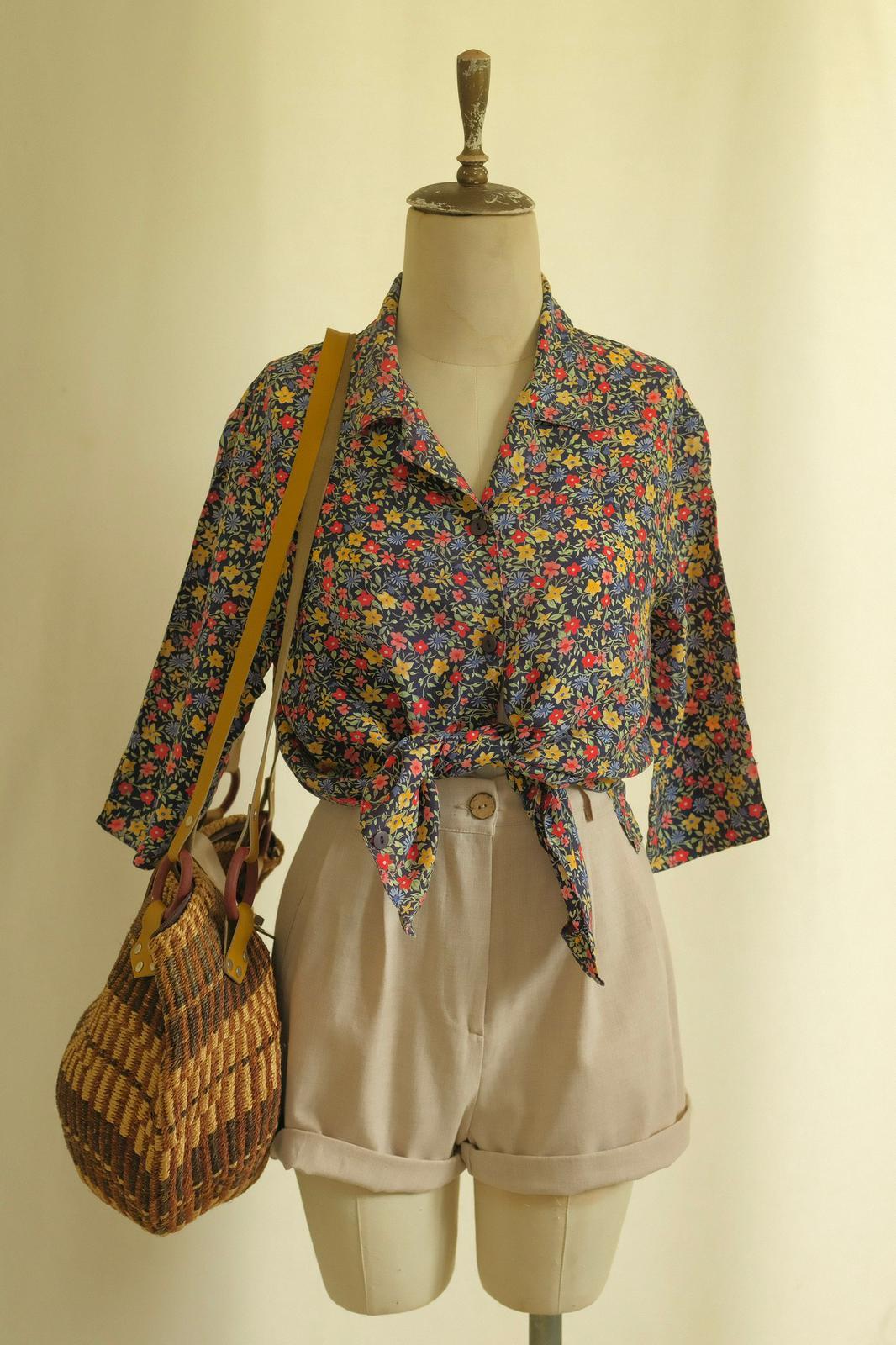 90lar Floral Gömlek