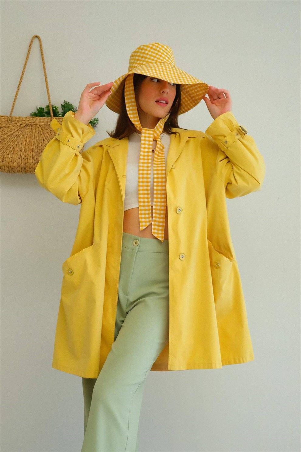 90lar Sarı Mevsimlik Mont